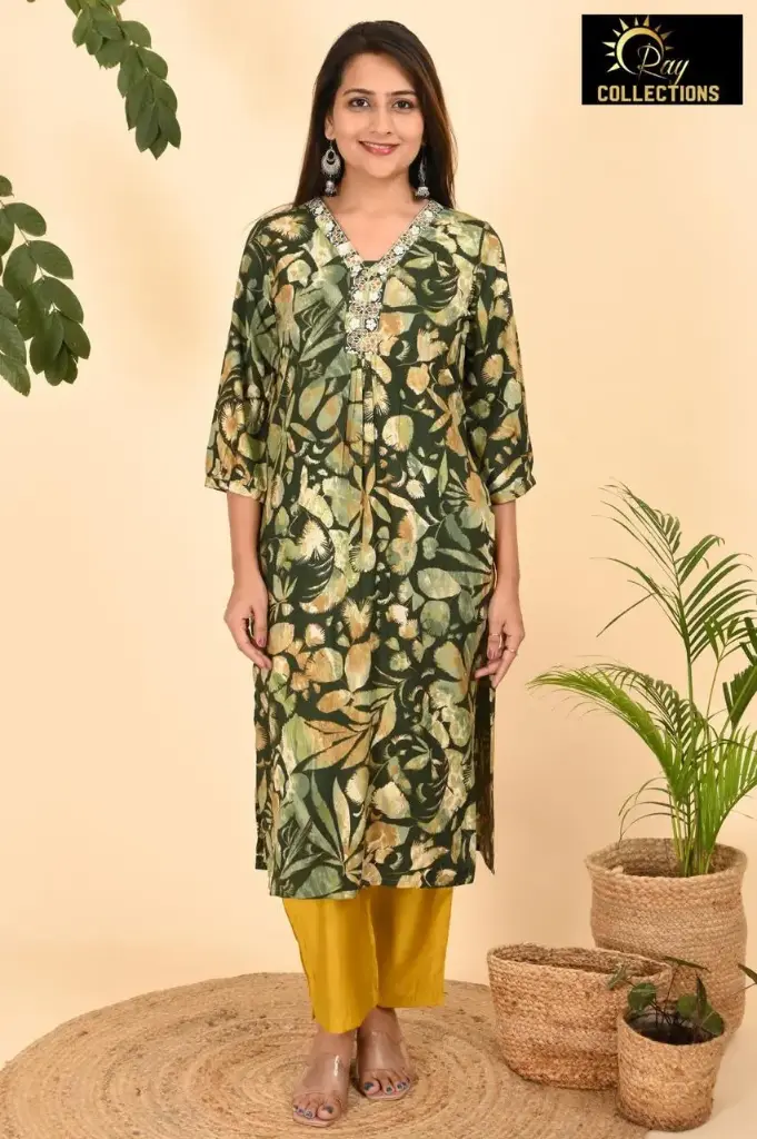 Chanderi Set Green