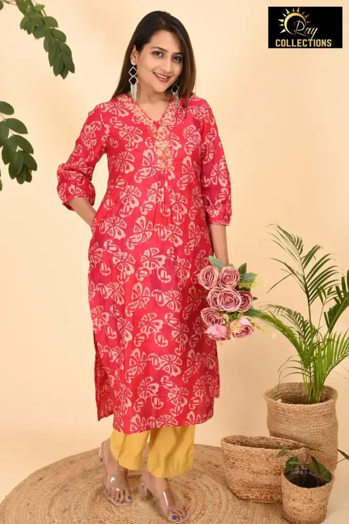 Chanderi Set Rose