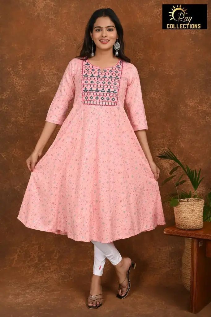 Umbrella kurtis Peach