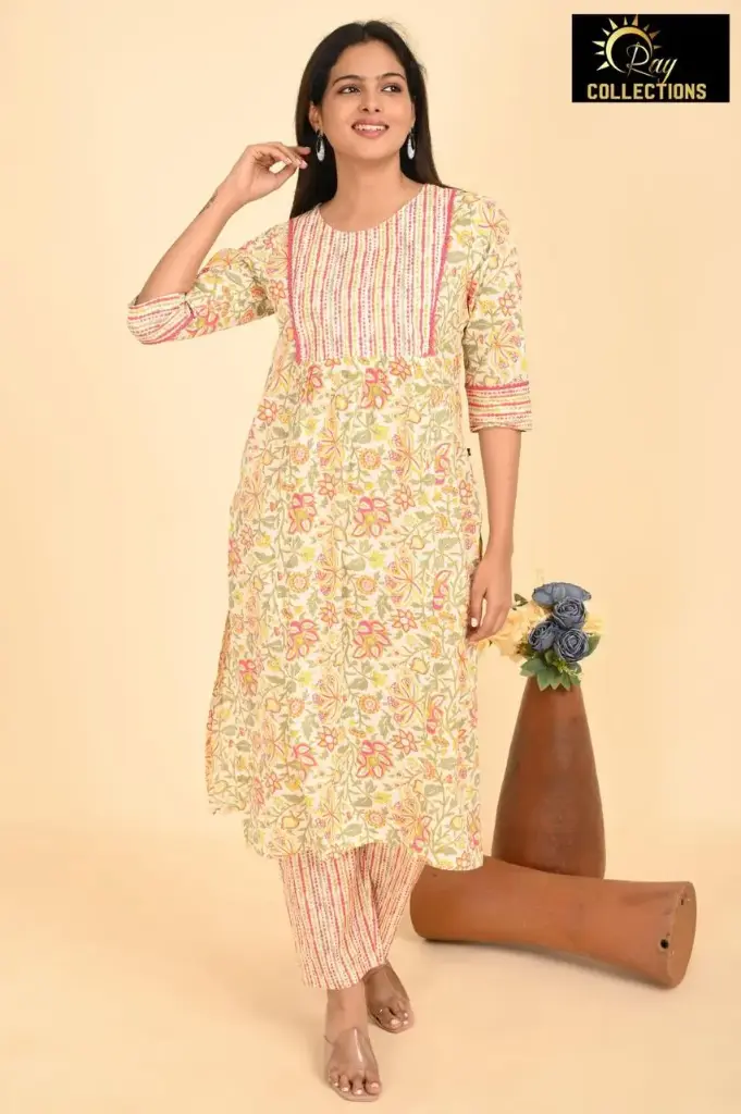 Cotton sets Green Multi Color (S-38)