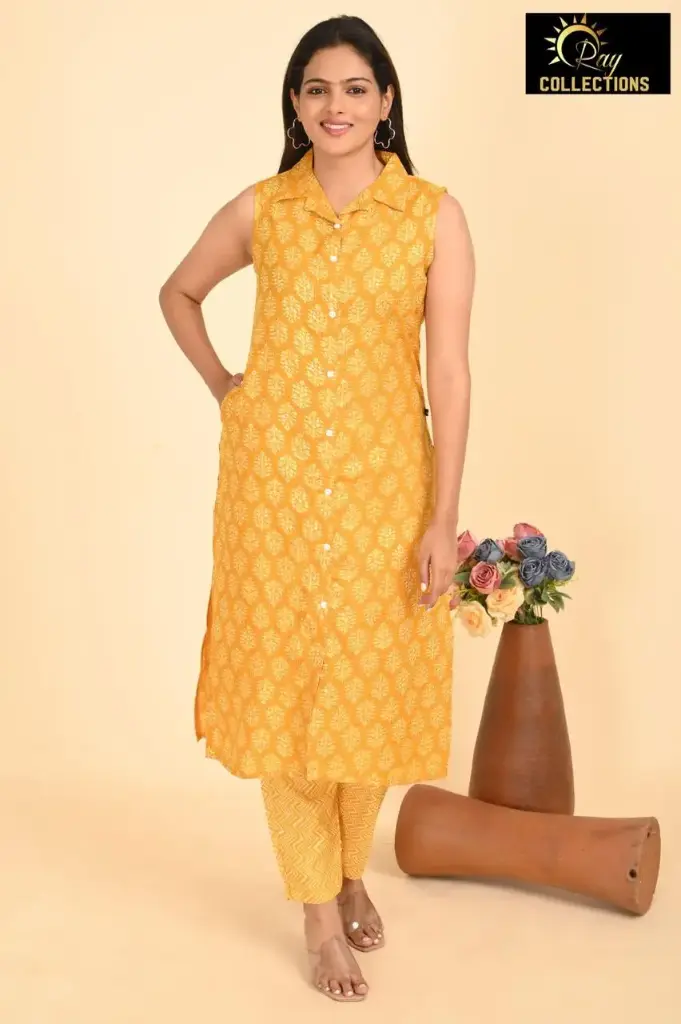 Mens collar cordsets Yellow (S-38)