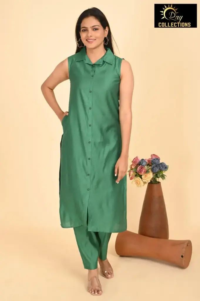 Mens collar cordsets Green (S-38)