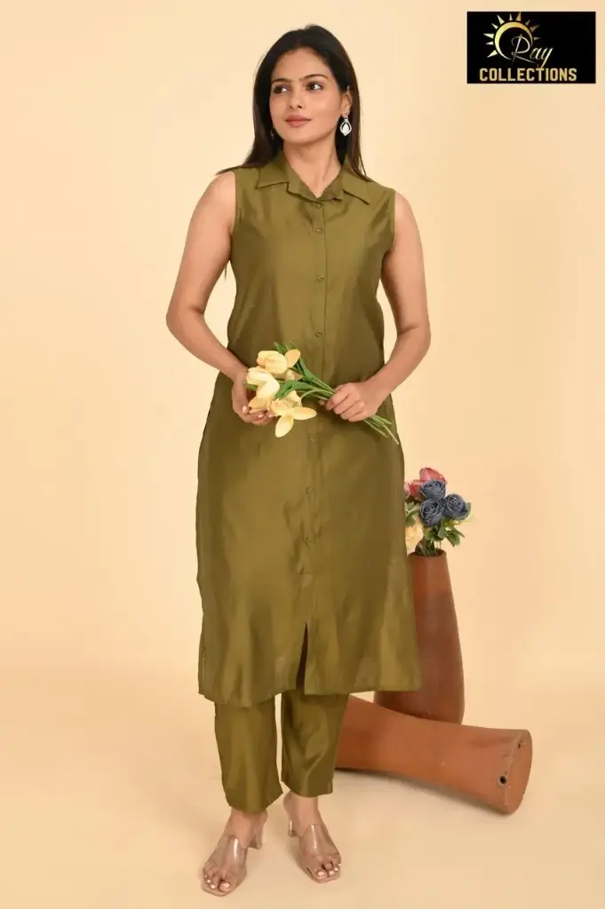 Mens collar cordsets Golden olive (S-38)