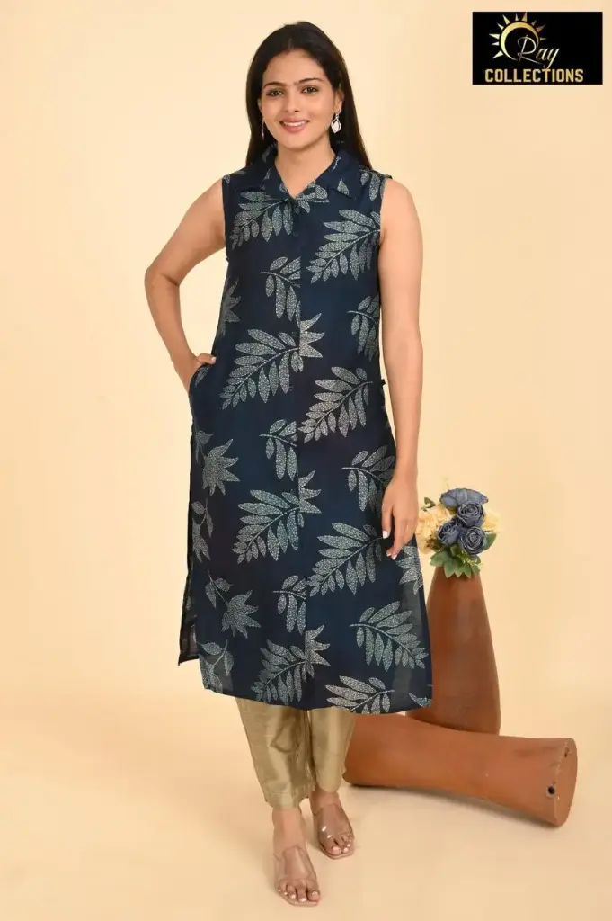 Mens collar cordsets Indigo-gray (S-38)