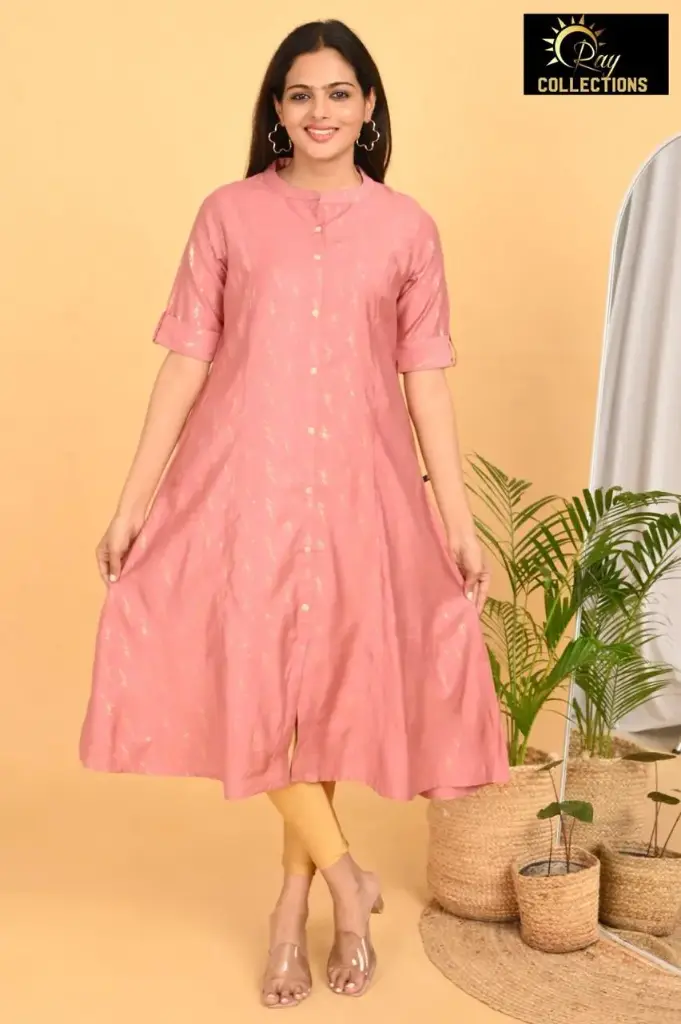 Aline kurtis vatican silk pink  (S-38)