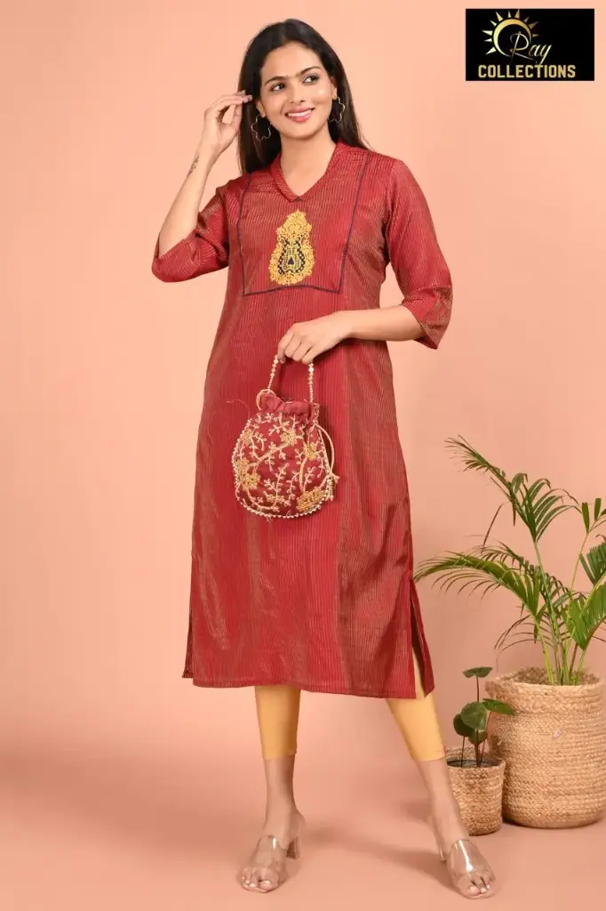Designer kurtis Deep Maroon (S-38)