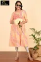 Umbrella kurtis-2 Multi Colour, Pink embroidery