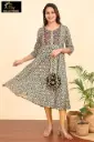 Umbrella kurtis-2 Green and Multi Color Pattern