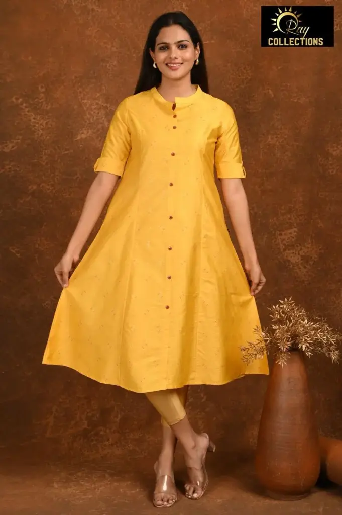 Aline kurtis Gold, Gold dots (S-38)
