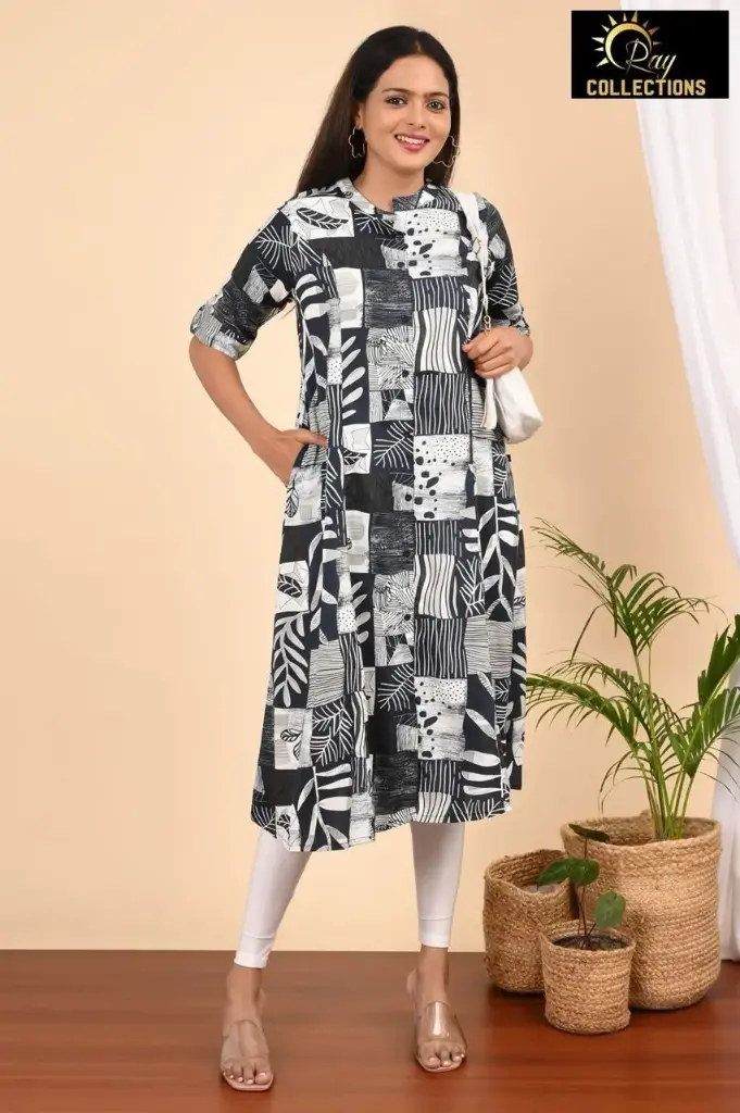 Aline Black, White patterns (S-38)