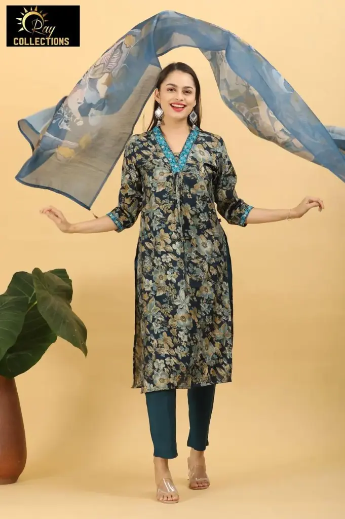 Vatican duppatta sets dark blue  (M-40)