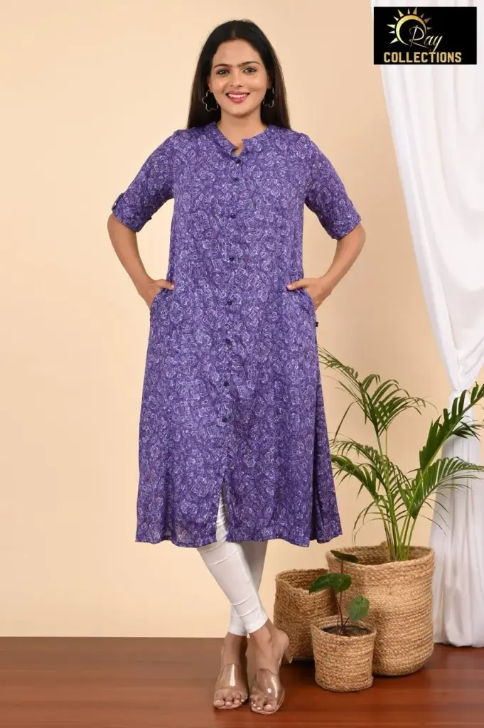 Aline kurtis Purple