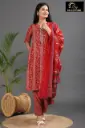 Rayon kurti sets Red