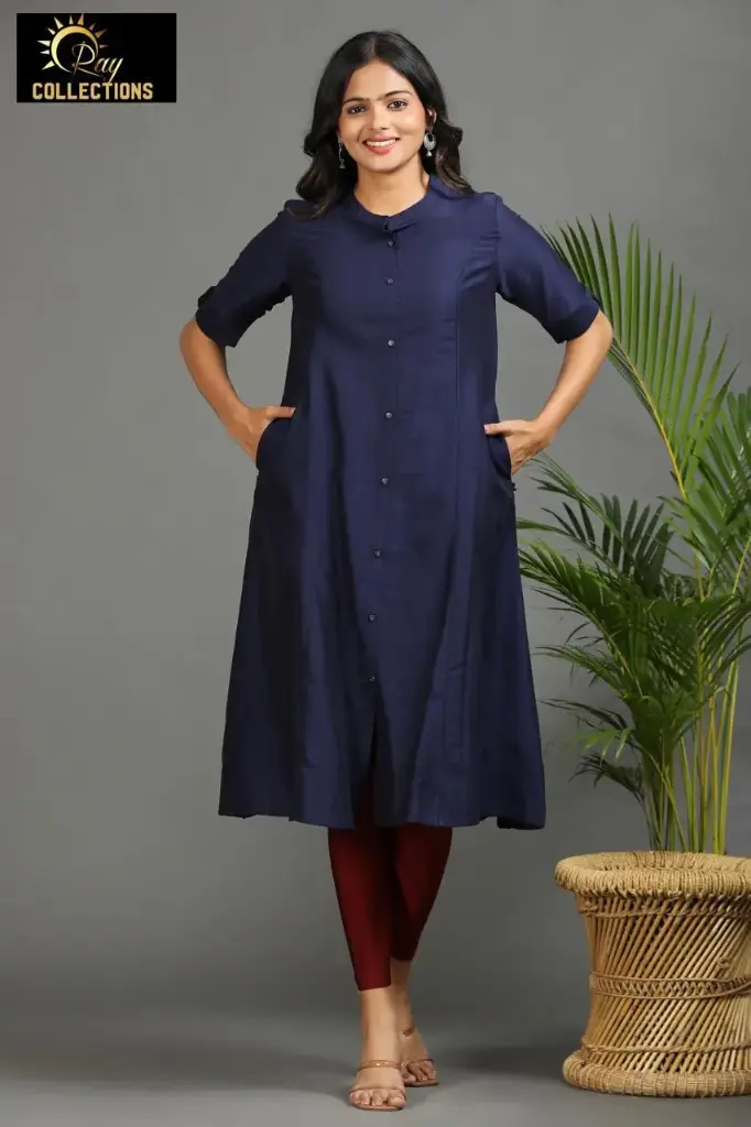 Aline kurtis Navy Blue (S-38)
