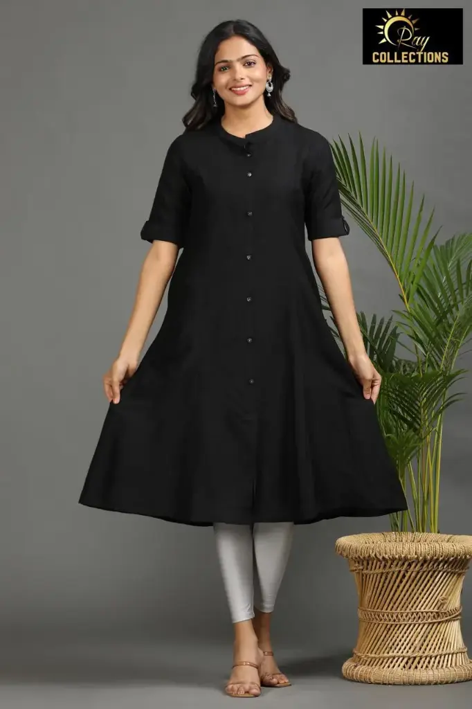 Aline kurtis Black (S-38)