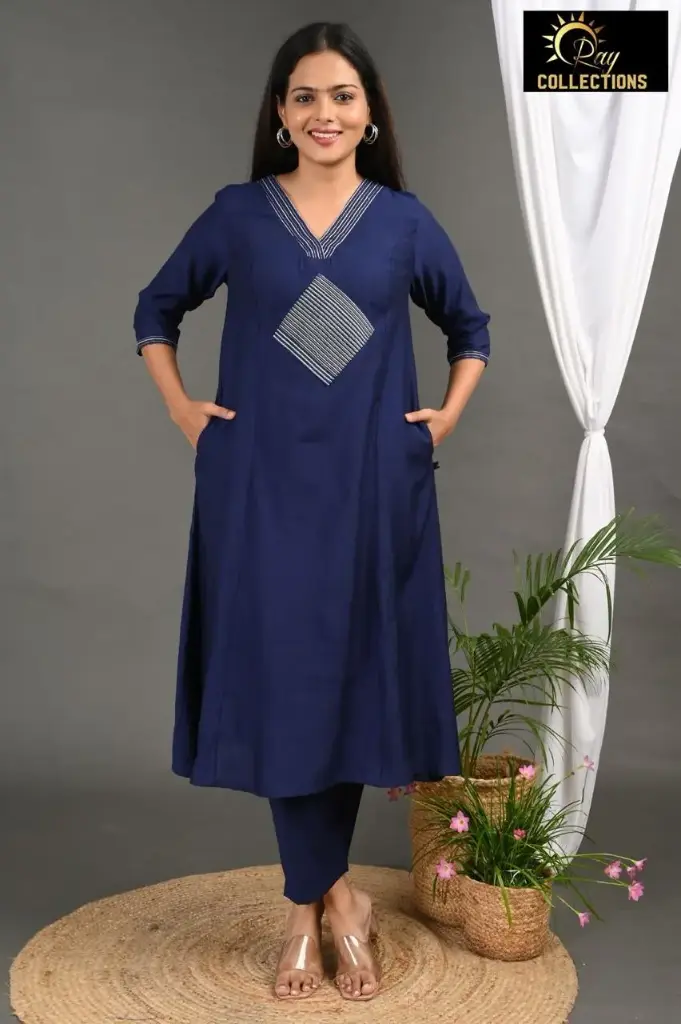 Aline Vatican Cordsets Navy Blue, Silver Diamond (S-38)