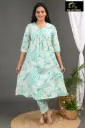 ALINE CORDSETS Pastel Blue, Cream Flower