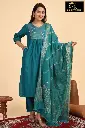 Partywear Duppatta kurta sets Dark Blue