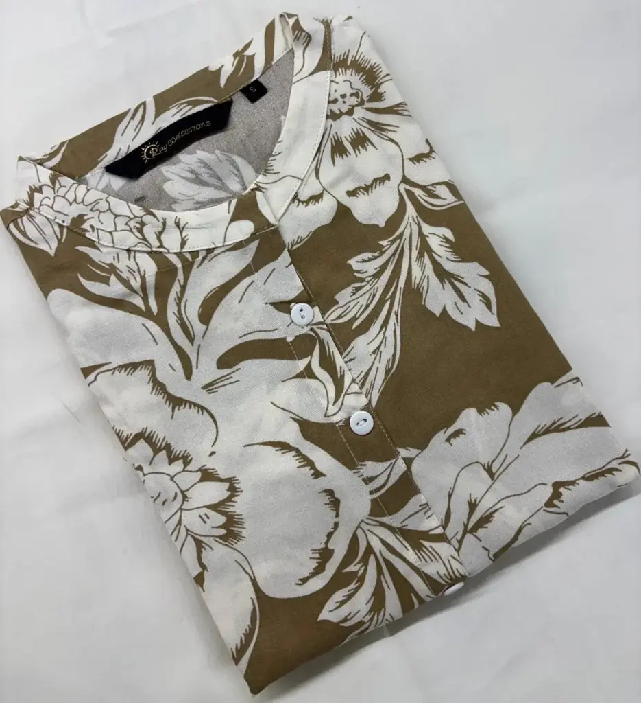 Collar neck kurti Light Brown 