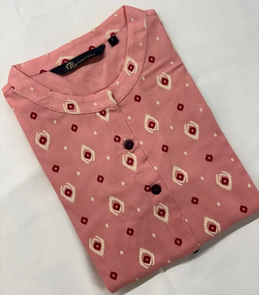 Collar neck kurti Peach 