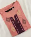 1500 Combo Kurtis Peach and Purple Embroidery