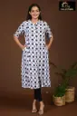 Combo Aline kurtis 2 @ 1060 White, Black, Red Patterns