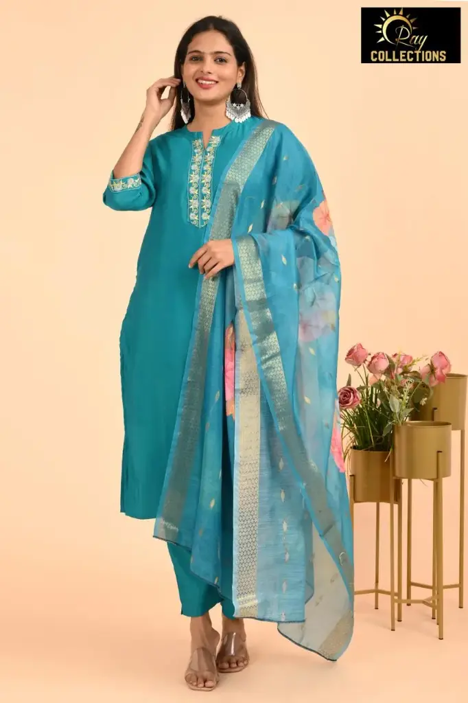 Festival wear sets Greenish Blue (S-38)
