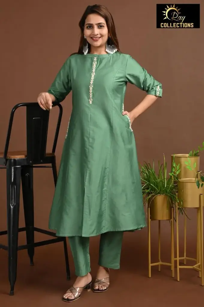 Aline Cordsets  Shiny Green