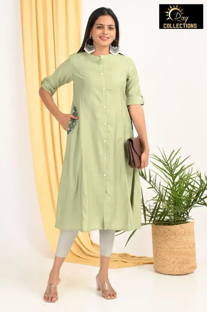 Combo Aline kurtis 2 @ 1200 Pista Green (S-38)