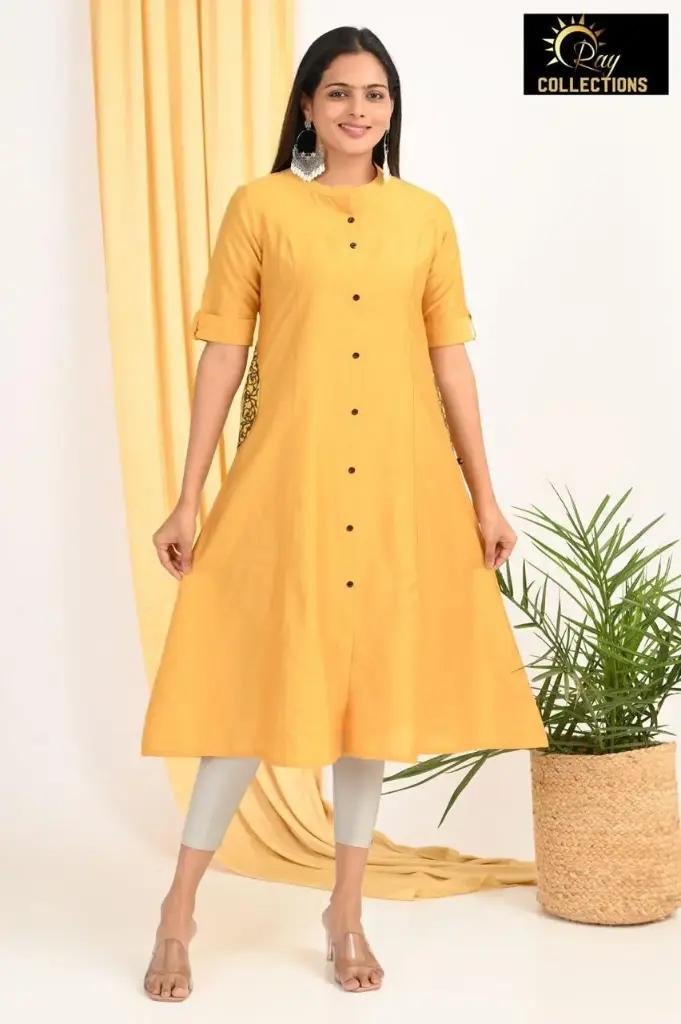 Combo Aline kurtis 2 @ 1200 Orange (S-38)