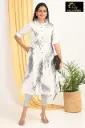 Combo Aline kurtis 2 @ 1200 White with Black Design