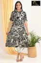 Combo Aline kurtis 2 @ 1200 Black with Pink flowers