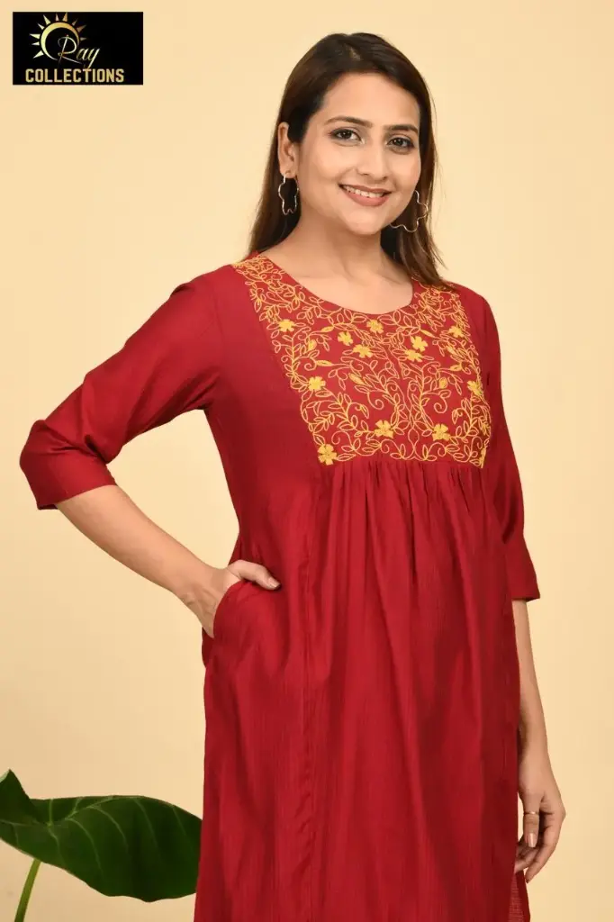 Partywear Duppatta kurta sets Red with Gold Design (S-38)