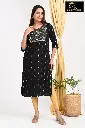 Emb Office & college wear kurti Black 2 