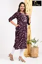 Emb Office & college wear kurtis Wine
