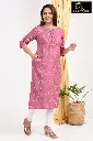 Emb Office & college wear kurtis Light Purple 