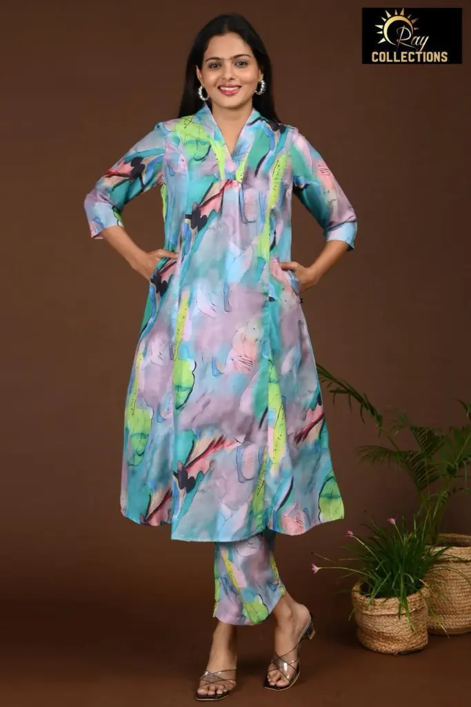 Aline Muslin Cordsets with lining Multicolour  (S-38)