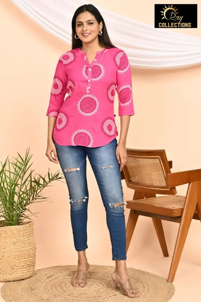 Short Tops Collar Pink   (XS-36)