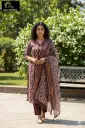 Festival wear sets V Neck Embroidery Brown 