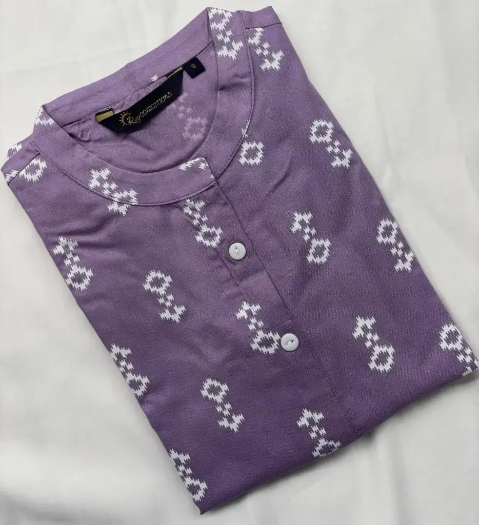 Collar kurtis lavender  (S-38)