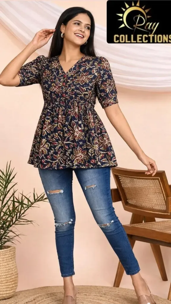 Short Tops V Neck Cotton SFW01 (XS-36)