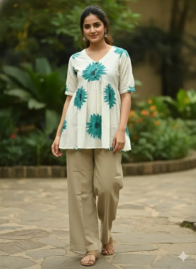 Short Tops V Neck Cotton SFW02 (XS-36)