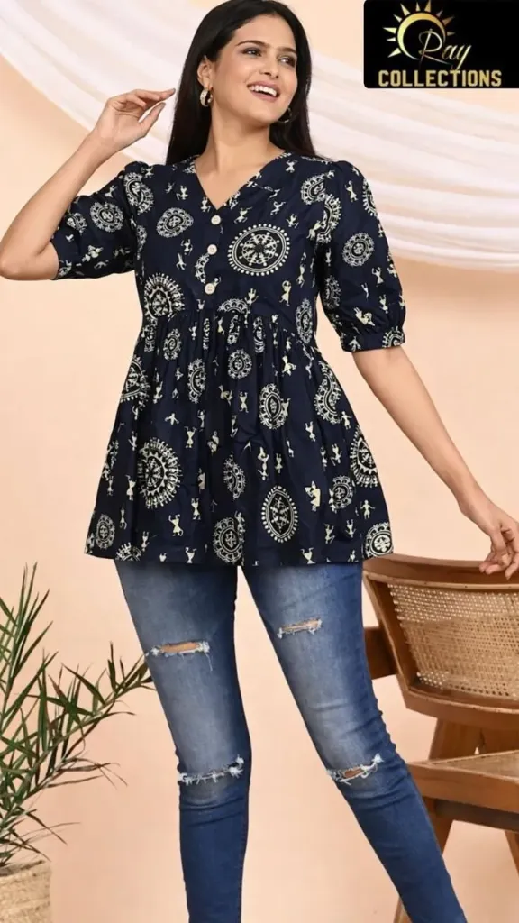 Short Tops V Neck Cotton SFW03 (XS-36)