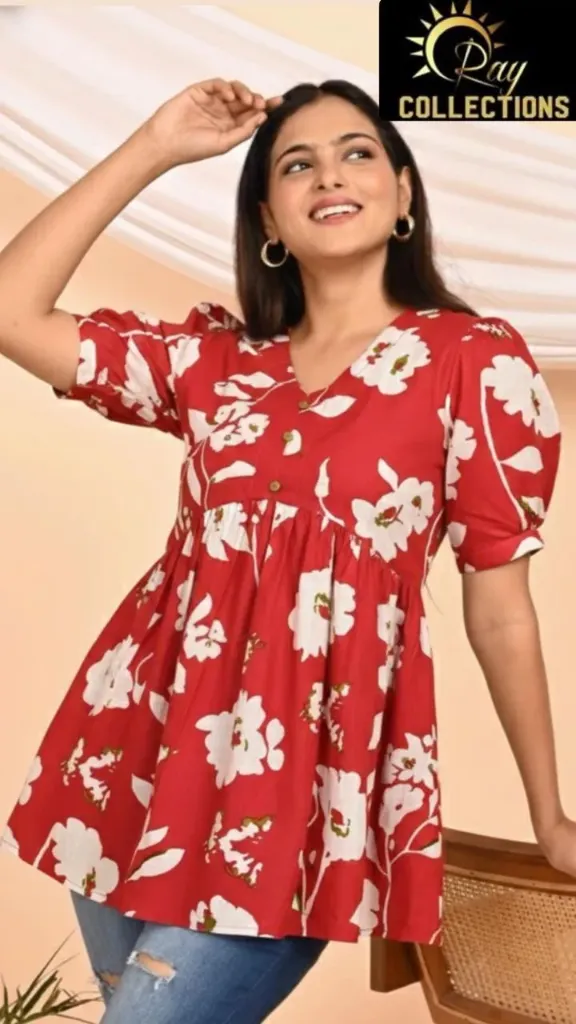 Short Tops V Neck Cotton SFW05 (XS-36)