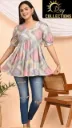 Short Tops V Neck Muslin SFW06