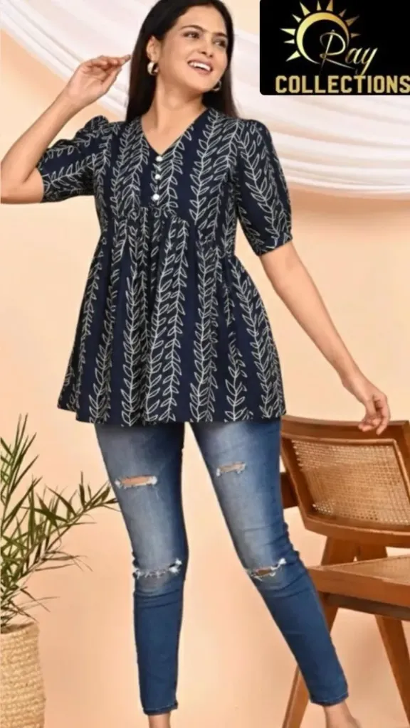 Short Tops V Neck Cotton SFW07 (XS-36)