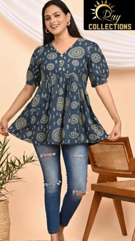 Short Tops V Neck Cotton SFW09 (XS-36)