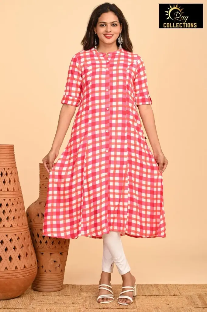 Aline Kurtis Rose Red White Strips