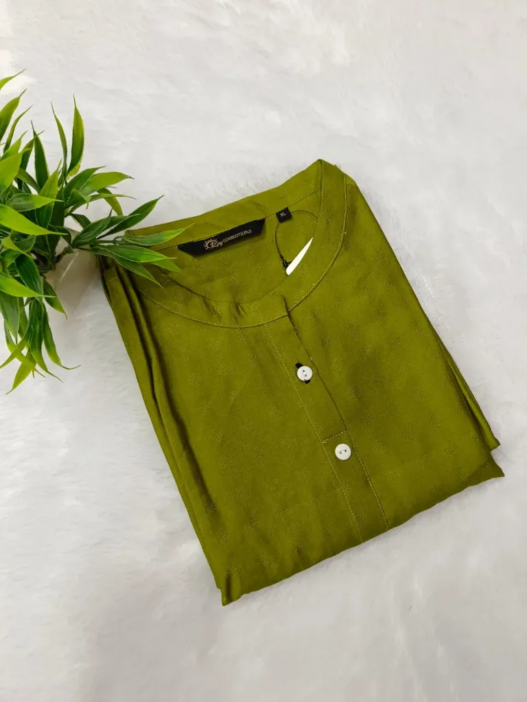 Office wear / College wear kurtis Olive Green  Design (S-38)