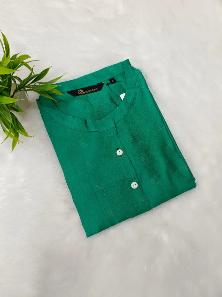 Office wear / College wear kurtis Rama Green  Design (S-38)